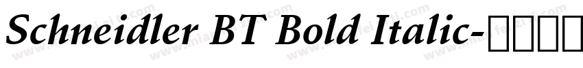 Schneidler BT Bold Italic字体转换